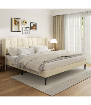 Bed Frame with Headboard and Wingback