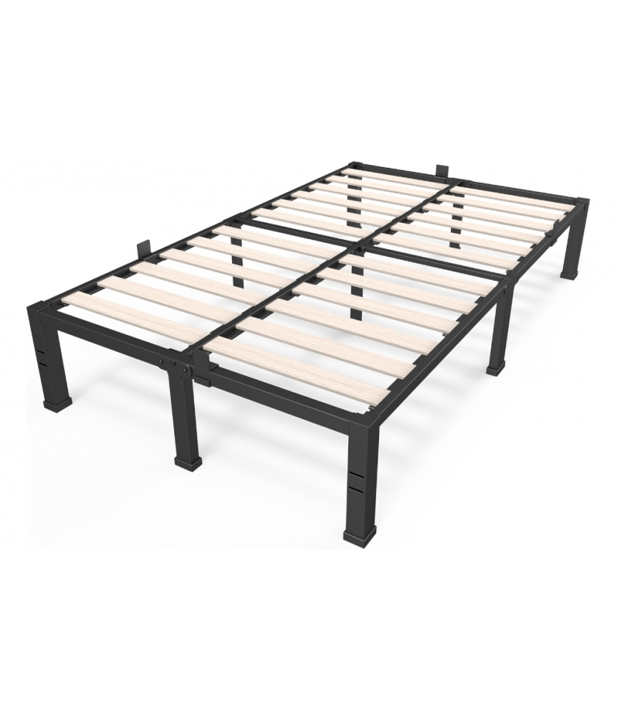 Full Size Bed Frames with Wood Slats 14''