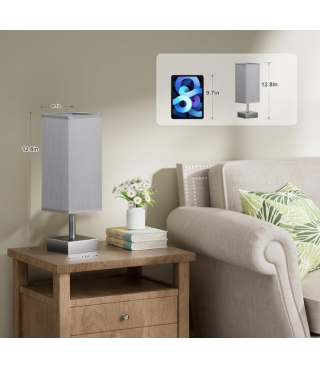 Boxed Table Lamp for Bedroom/ Bedside Lamps for Nightstand, Minimalist
