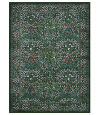 Dark Green Grden Area Rugs