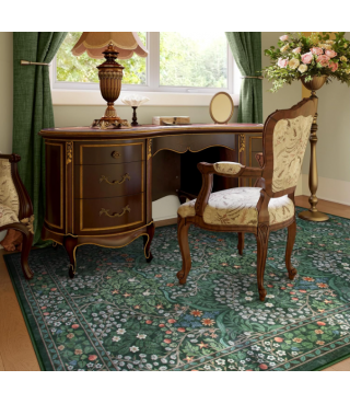 Dark Green Grden Area Rugs