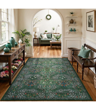 Dark Green Grden Area Rugs