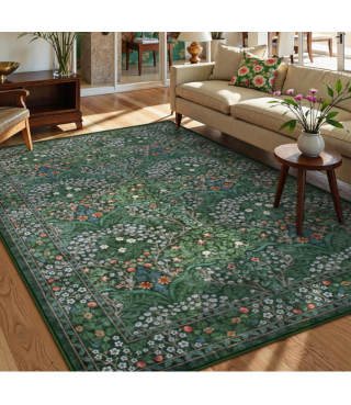 Dark Green Grden Area Rugs