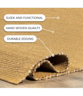 Cozy Jute & Cotton Hand Woven Area Rug
