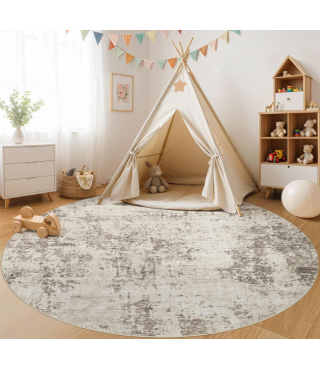 Boho Area Rug Living Room Rugs - Washable Neutral Modern Abstract Soft