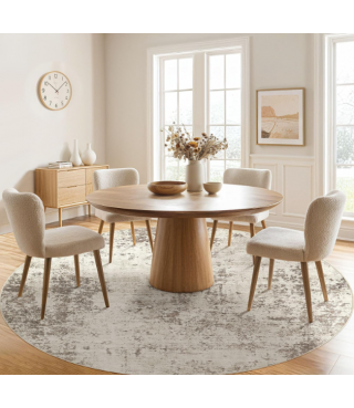 Boho Area Rug Living Room Rugs - Washable Neutral Modern Abstract Soft