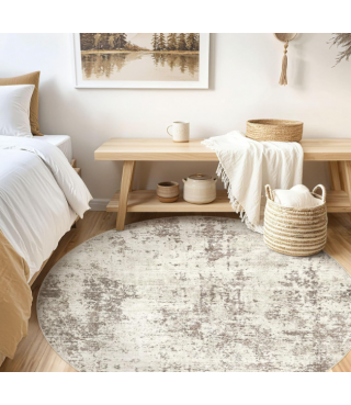 Boho Area Rug Living Room Rugs - Washable Neutral Modern Abstract Soft