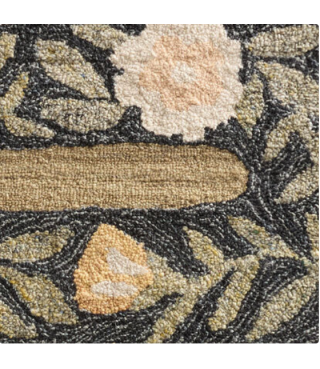 Floral Snake Tufted Wool Area Rug