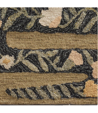 Floral Snake Tufted Wool Area Rug