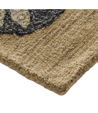 Floral Snake Tufted Wool Area Rug