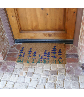Purple English Lavender Flower Doormat, 18" x 30"